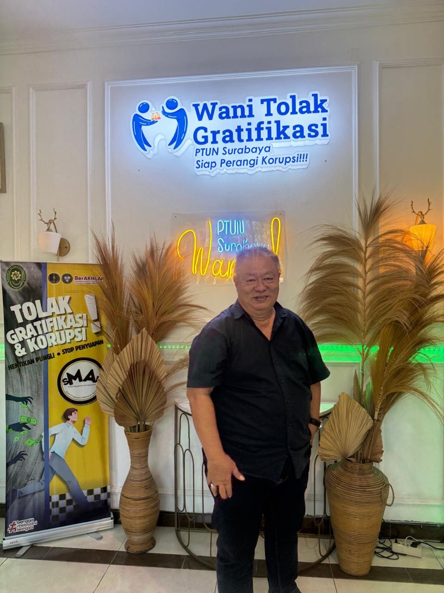 Joenus Koerniawan dalam kegiatan Wani Tolak Gratifikasi PTUN Surabaya